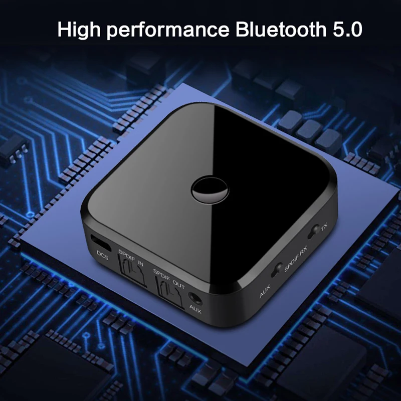 VAORLO APTX HD Wireless Audio Transmitter Receiver Bluetooth 5.0 Wireless Adapter 3.5mm SPDIF Optical Fiber For Headphone TV PC