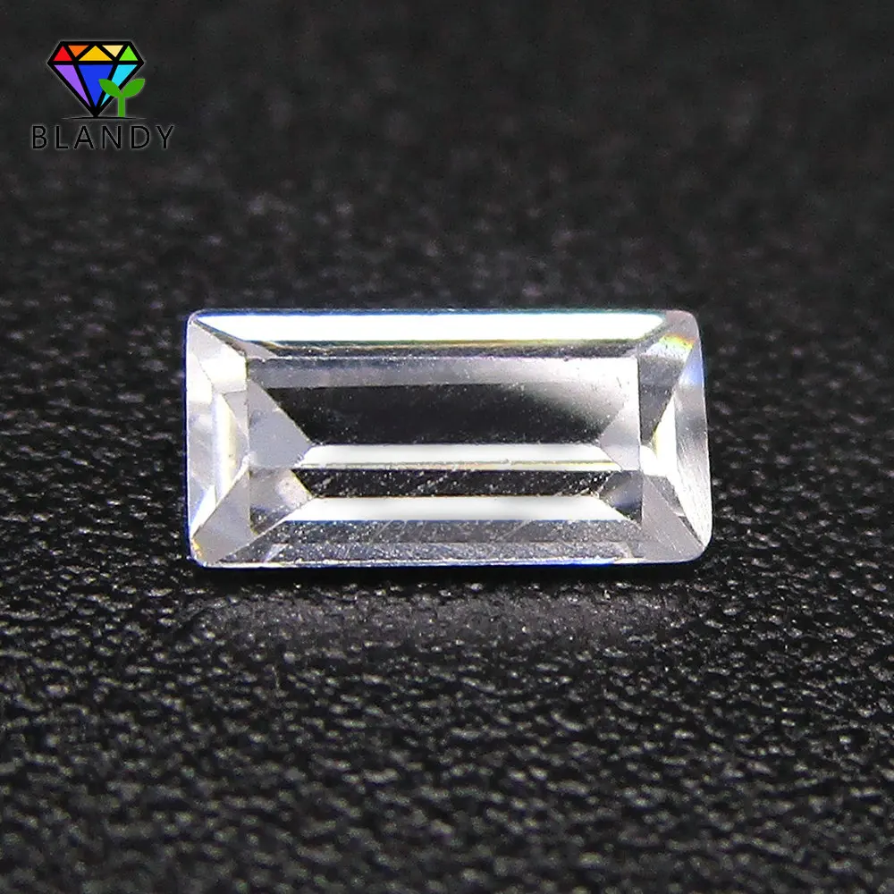 5A Quality CZ Stone 1.5*2mm~2*4mm Rectangle Shape Baguette Cut White Cubic Zirconia Synthetic Gems For Jewelry