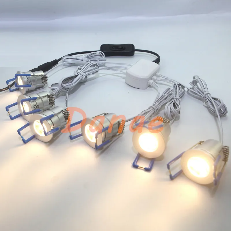 Dimmable 3W DC12V Mini LED Downlight Warm Cool White LED Spotlight Recessed Ceiling Lamps for Kitchen Showcase Cabinet Light