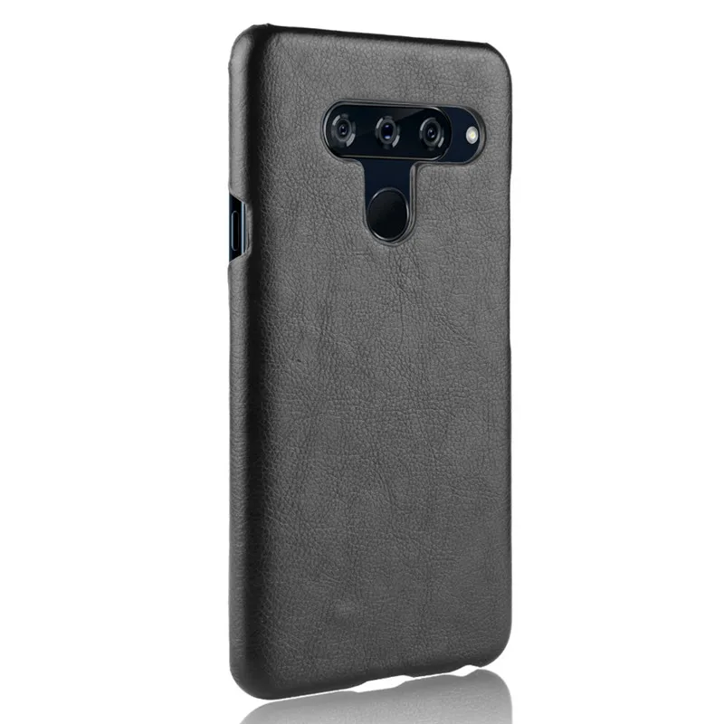 Coque rigide en cuir PU pour LG V40 ThinQ, avec motif Litchi, étui protecteur