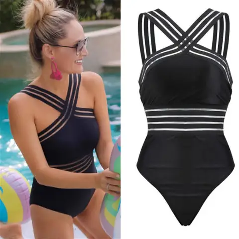 Women High Neck One Piece Swimsuit 2025 hirigin