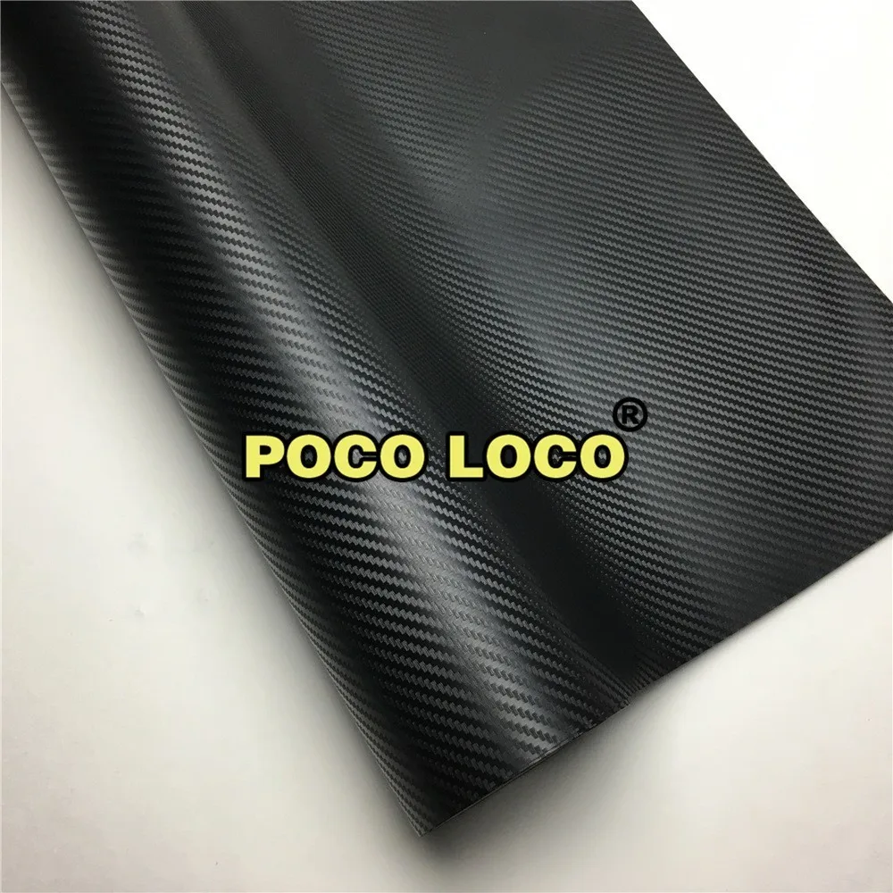 Black 3D Simulates Carbon Fibre Wrapping Vinyl For Car & Bike DIY Sticker Decal‎ Waterproof Hood Roof Trunk Vinyl Film