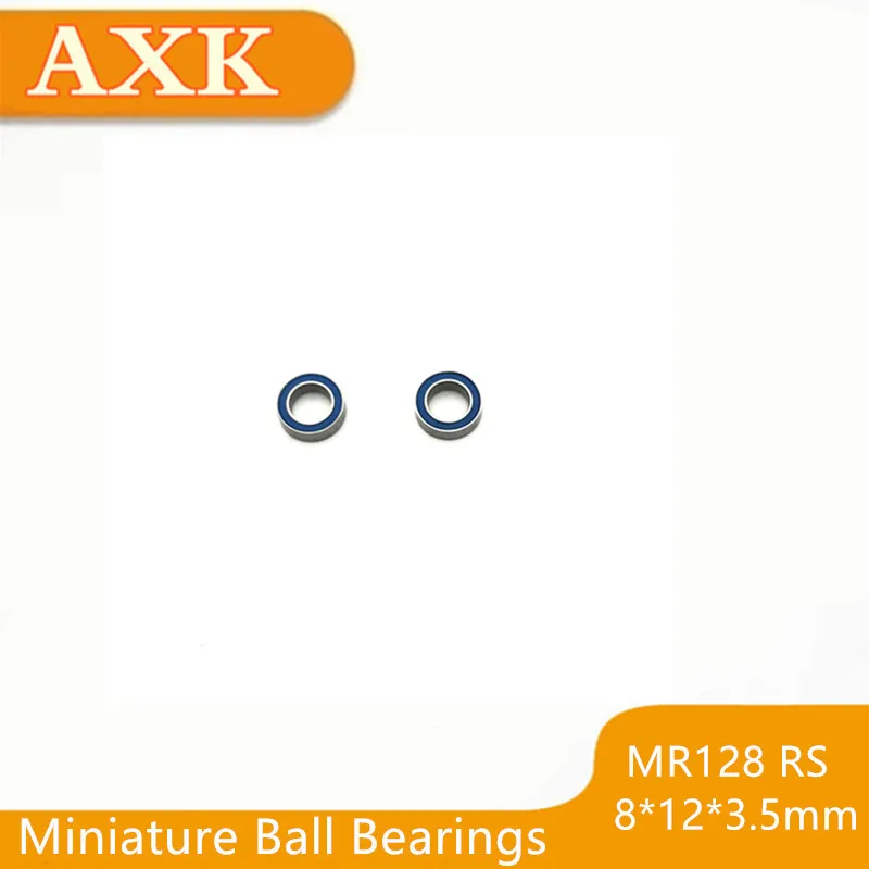 Mr128rs Bearing Abec-3 (10pcs) 8*12*3.5 Mm Miniature Mr128-2rs Ball Bearings Rs Mr128 2rs With Blue Sealed L-1280dd