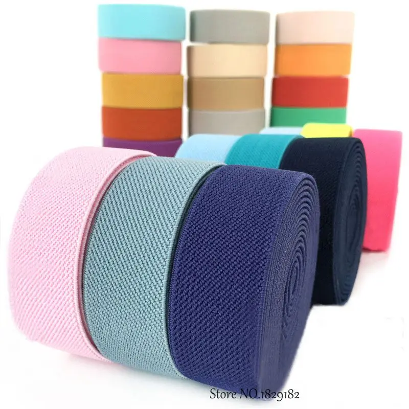 

25mm Double-Sided Thickened Twill Elastic Belt 5 Meters Trousers Skirt Waistband Elastic Belt Garment Accessories Rubber Band