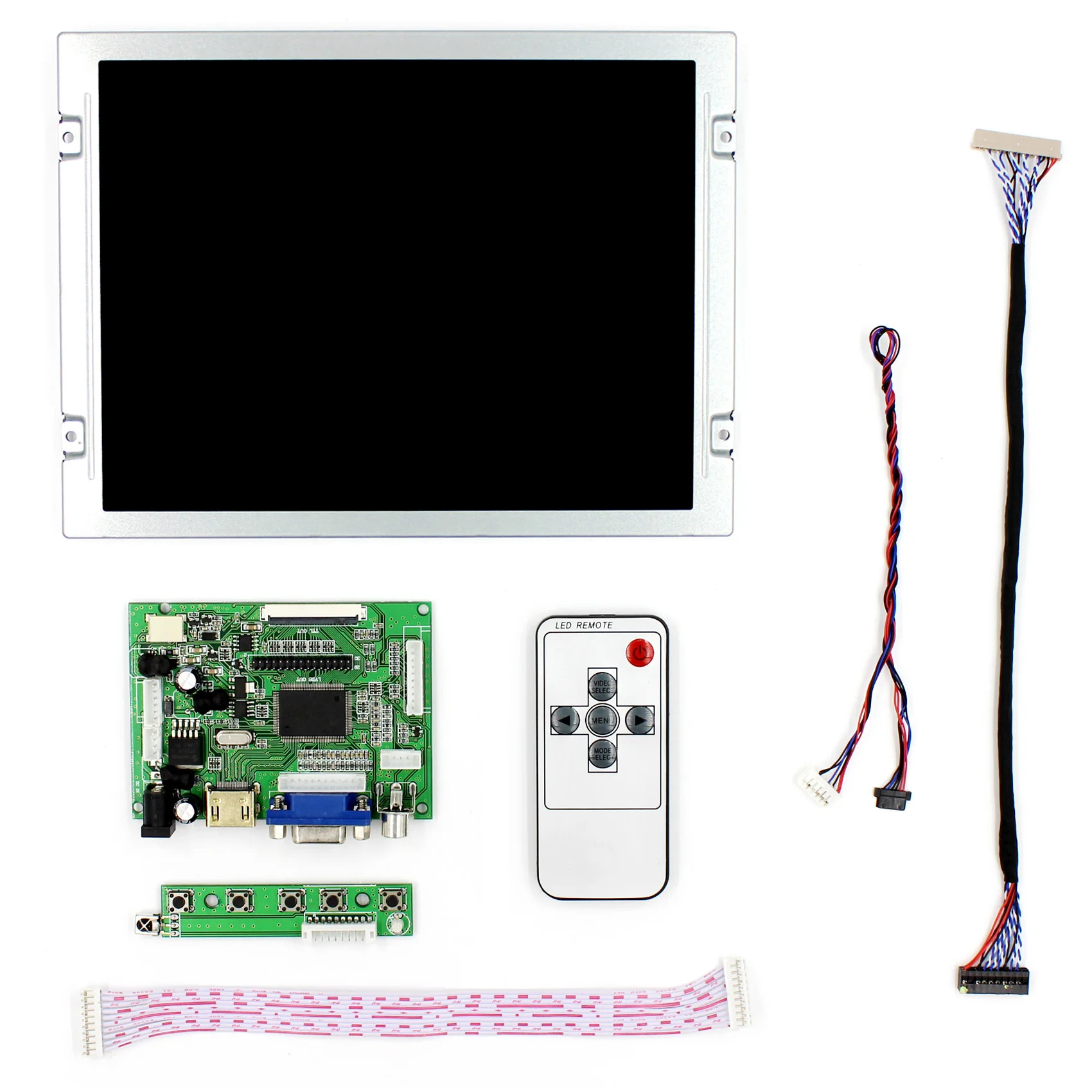 Placa controladora lcd hd mi vga + 2av, funciona com 8.4 polegadas, x 600, tela lcd aa084sc01