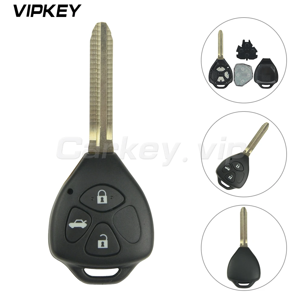 

Remotekey 434mhz 4d67 G Chip Optional Car Remote Key For Toyota Camry Corolla Prado RAV4 Vios Hilux Yaris 3 Buttons TOY43 Blade