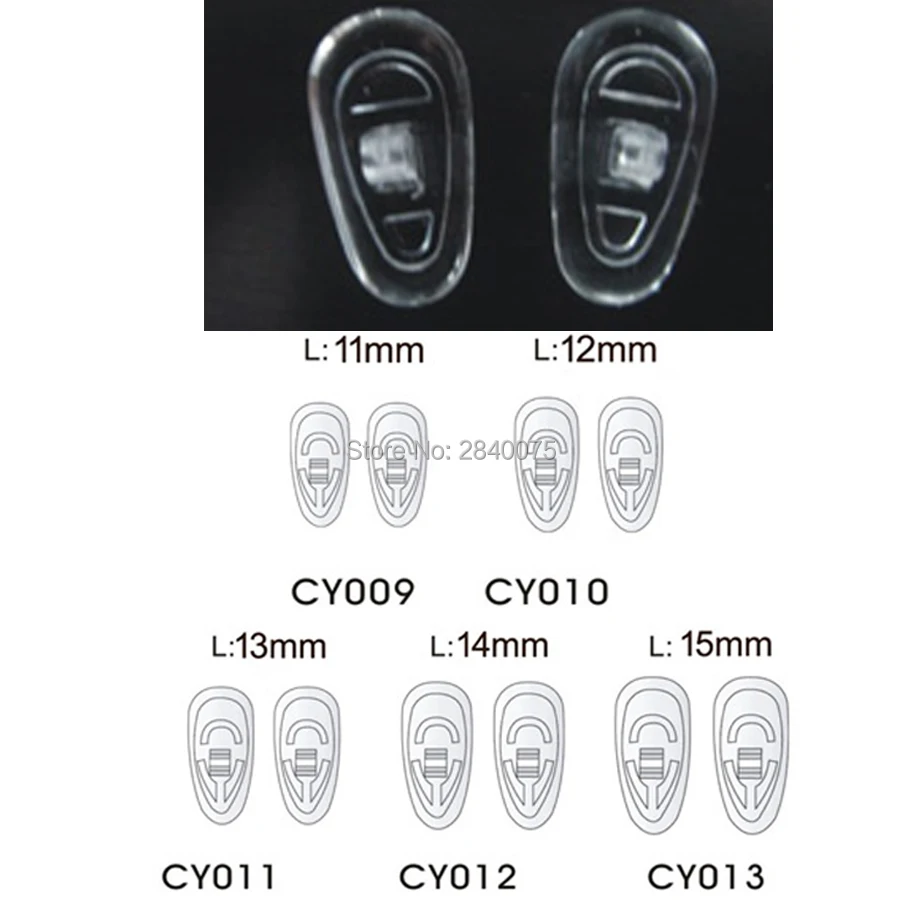 

10 пар (20 шт) противоскользящие Силиконовые носовые упоры для глаз Стекло es солнцезащитное стекло очки