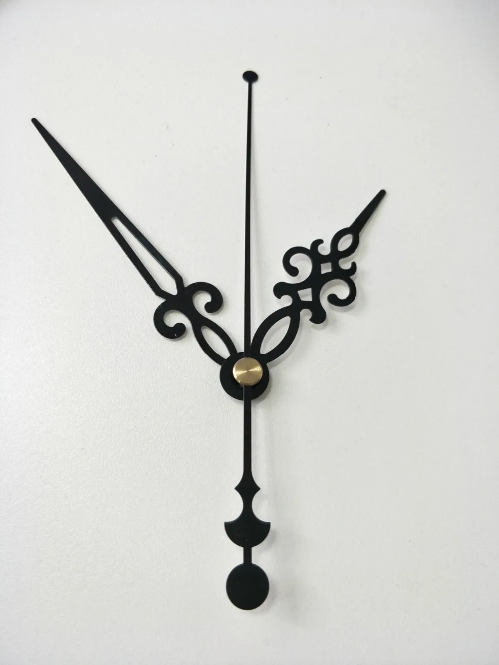 Piezas de reloj de pared negro, juego completo de hora de cuarzo, movimiento de reloj de cuarzo Fpr, eje de decoración del hogar, 18,5mm, 10 set/lote