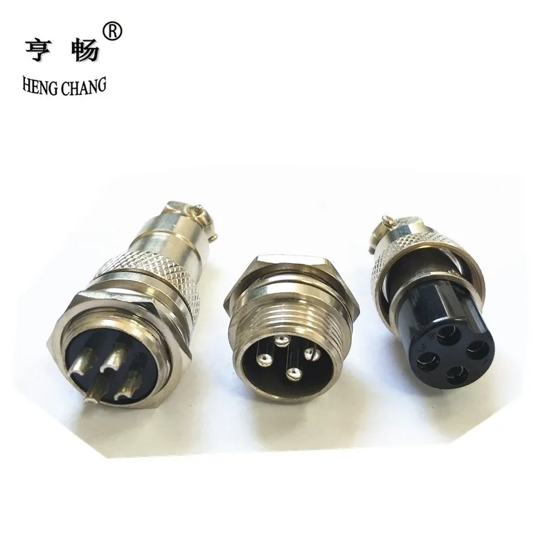 GX16 4p Male Female 16mm Wire Panel Connector Aviation Plug Electric Bike Kettle Style Charging Socket 4set