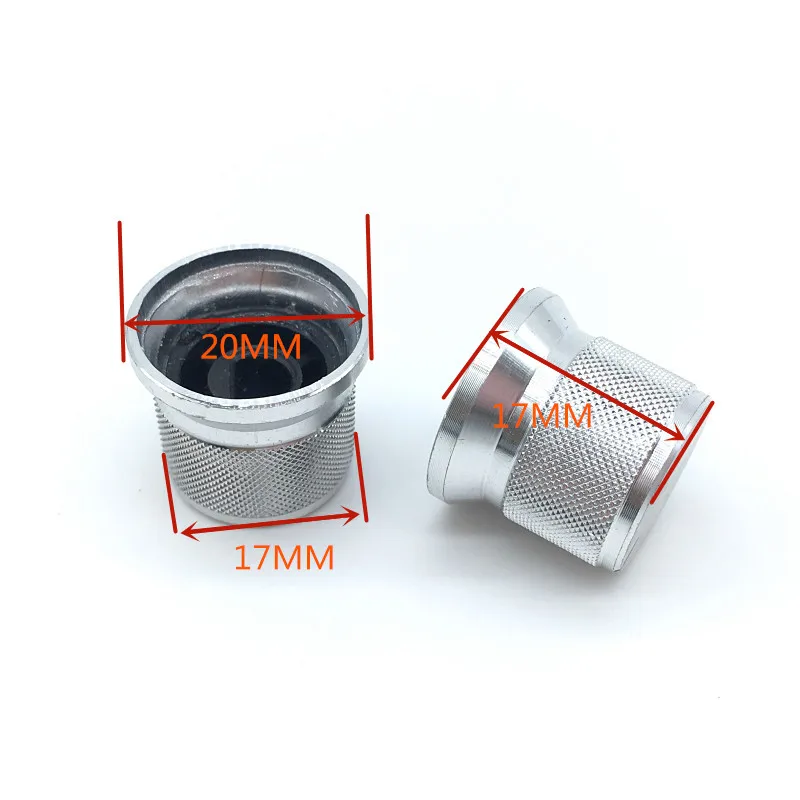 2pcs Roatry Encoder Switch Caps Potentiometer Aluminum Alloy Knob 20x17mm Half Plum Shaft Type