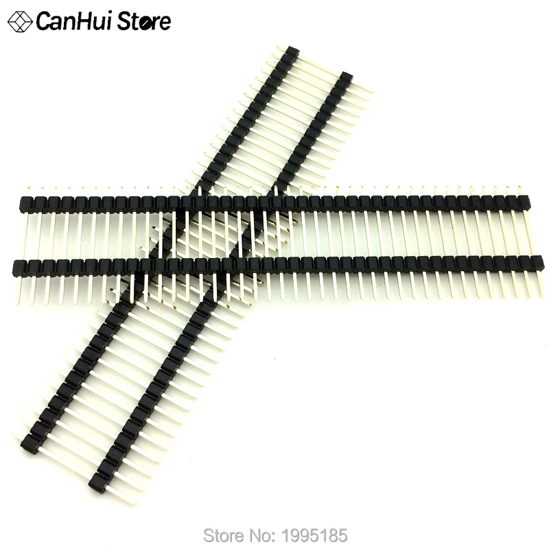 10pcs/lot Row needles 2.54 Double Plastic 1 * single 40pin high 21 23 25 30 35mm 1*40 Female Header Connector Single Row Needle