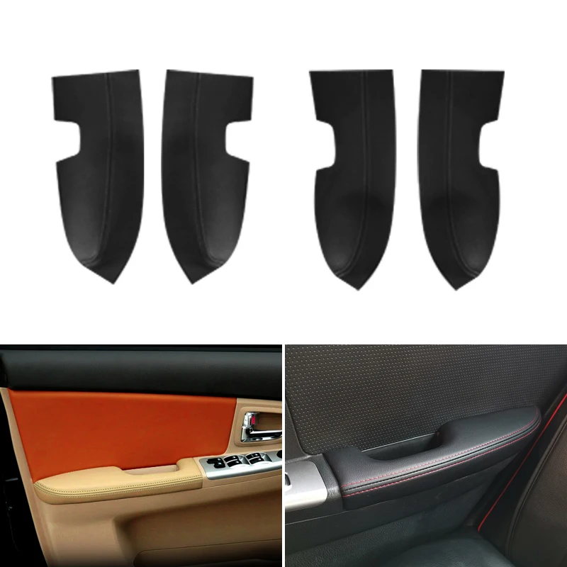 4pcs Microfiber Leather Interior Door Panel Guards / Door Armrest Cover Trim For Kia Spectra Cerato 2005 2006 - 2010 2011 2012