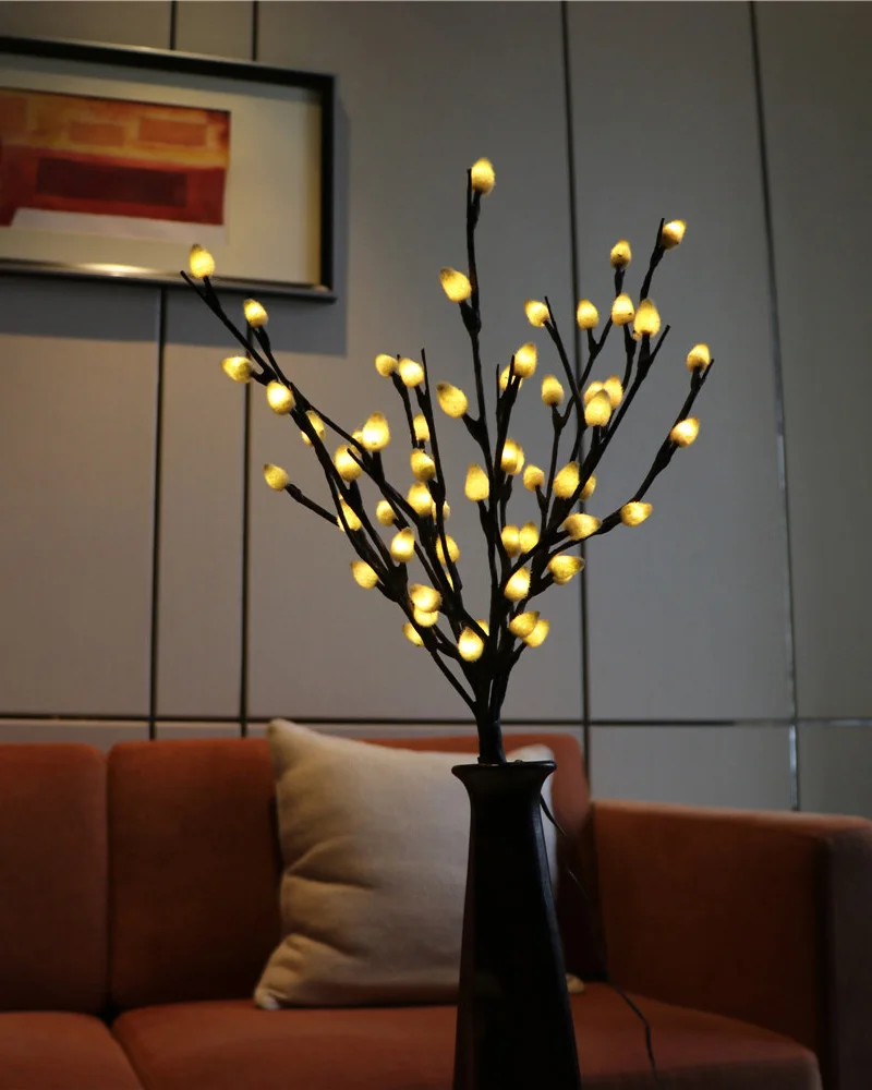 

Бесплатная доставка киска ива ветка свет 20 "60LED свет вверх весна киска ива ветка рождество дом вечеринка Свадьба Праздник деко