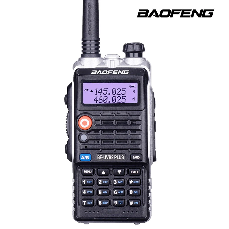 

BaoFeng Bf-Uvb2 Plus Walkie Talkie High Power 5w LCD Display/LED Light Two-Way Radios UHF+VHF 136-174MHZ+400-520MHZ 4800mah