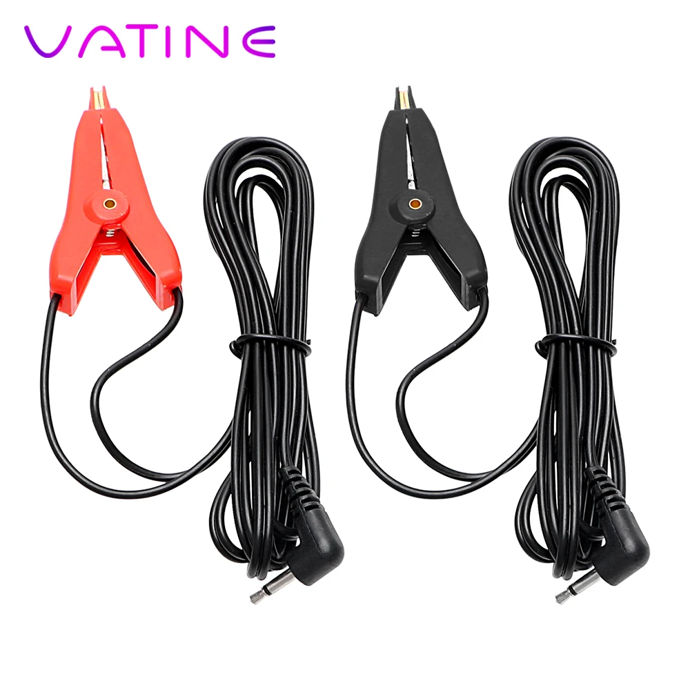 VATINE 1Pcs Electric Shock Nipple Clamps Nipple Clips Electro Breast Massager Medical Themed Toys Sex Toys for Women Men