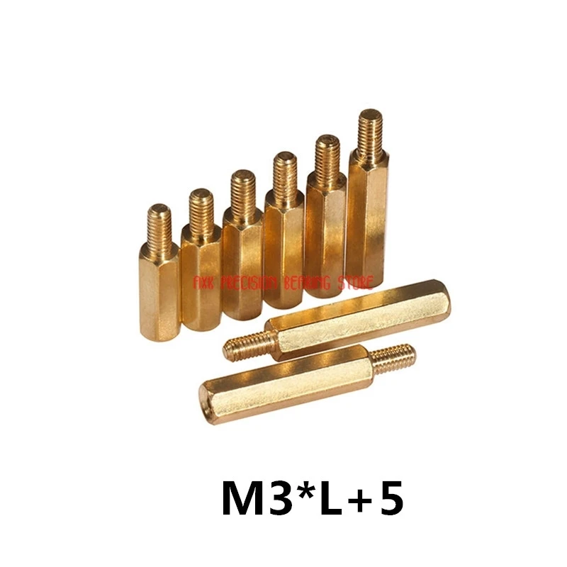 2Parafuso Parafusos 100pcs/lot Brass Spacer M3*l+5 Male To Female Hex L=4/5/6/7/8/9/10/11/12