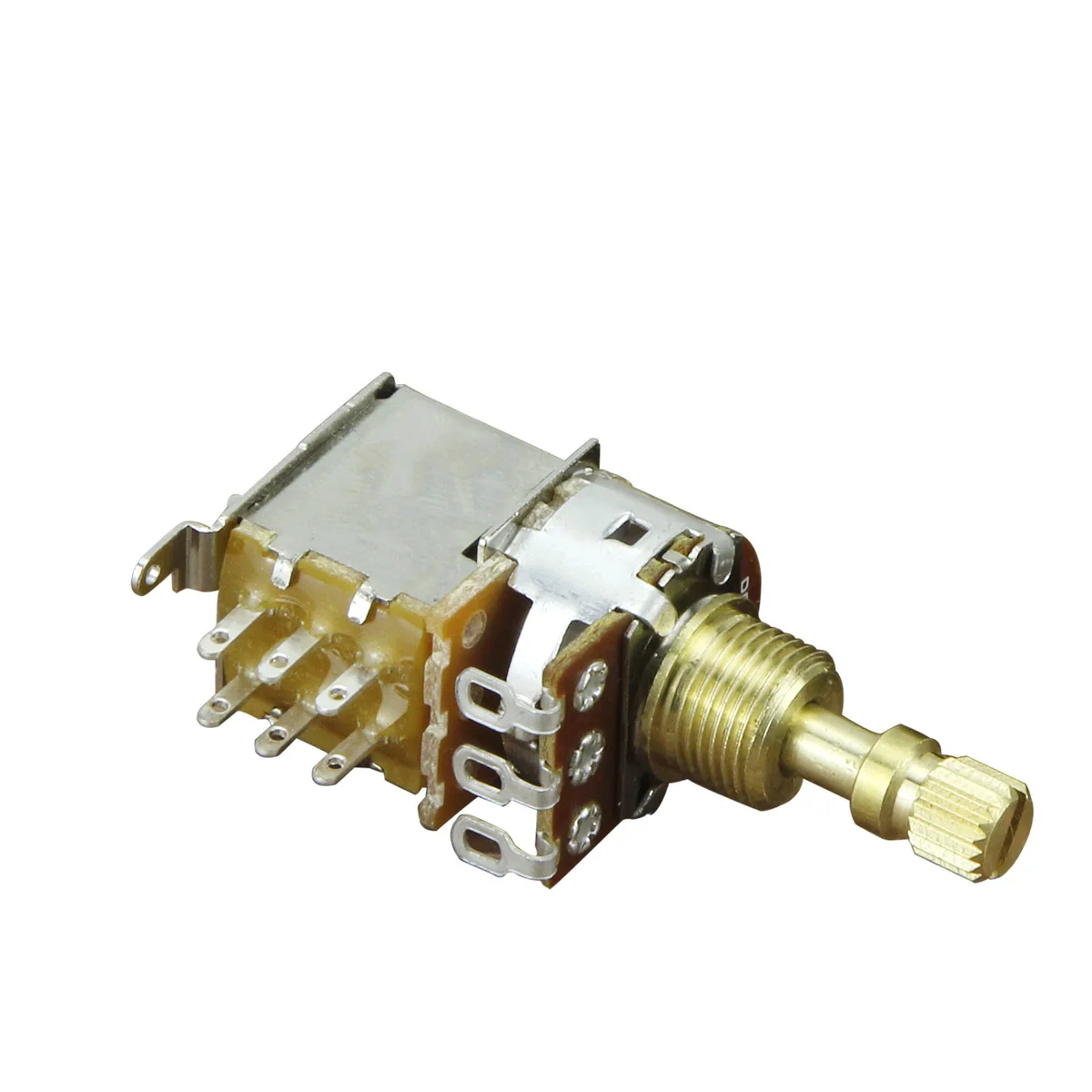 FLEOR-potenciómetro de eje corto de 10 piezas, potenciómetro de empuje para guitarra, 250K /500k, (no tirar más)