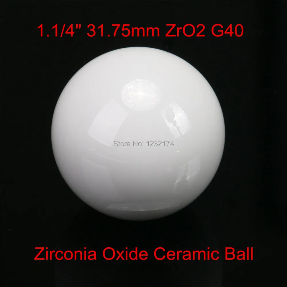 31.75mm ZrO2 Zirconia Oxide Ceramic Ball G40 1pc for valve ball,bearing, homogenizer,sprayer,pump 31.75mm ceramic ball ZrO2