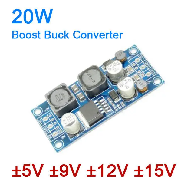 20W DC-DC Buck boost 5V-35V 12V 24V to ±5V ±9V ±12V ±15V Dual Power Supply Positive negative voltage module