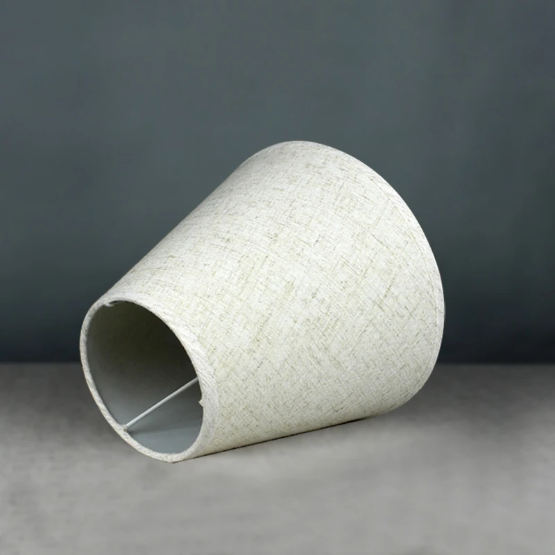 E27 E14 handmade linen lamp shade for wall light Rustic bedroom bedside mini table lamp Country retro lampshade chandelier cover