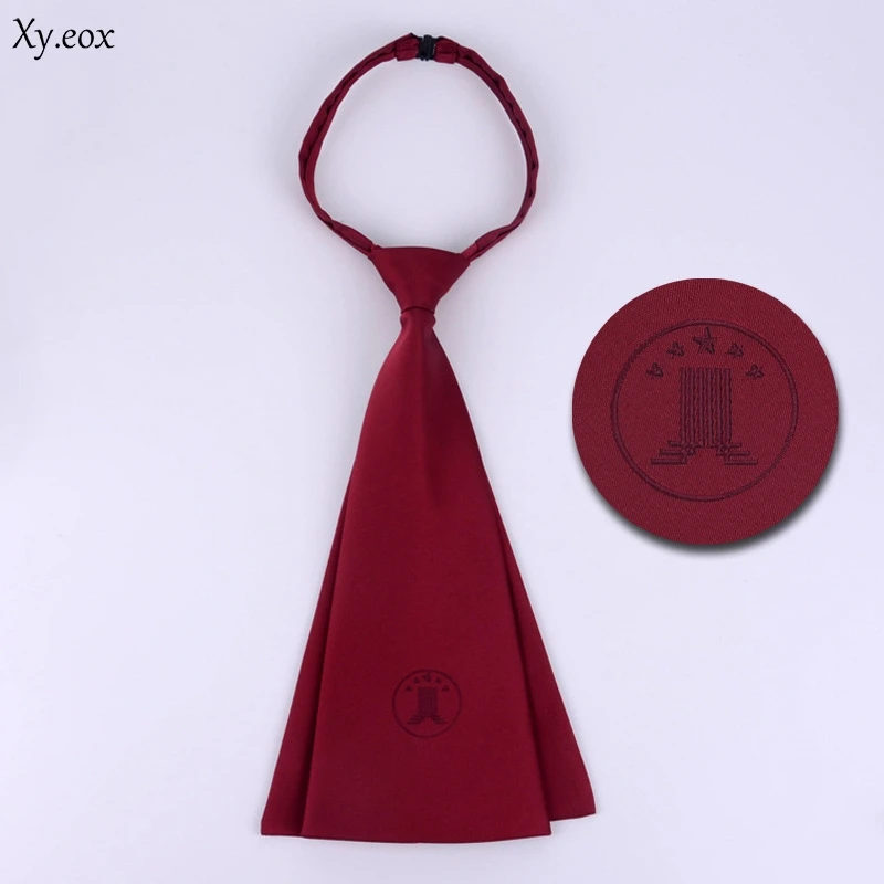 Lawyer Style Tie Unisex Formal Wear Law Firm Law Firm Mark Tie High Density Yarn Wine Red Chic Necktie