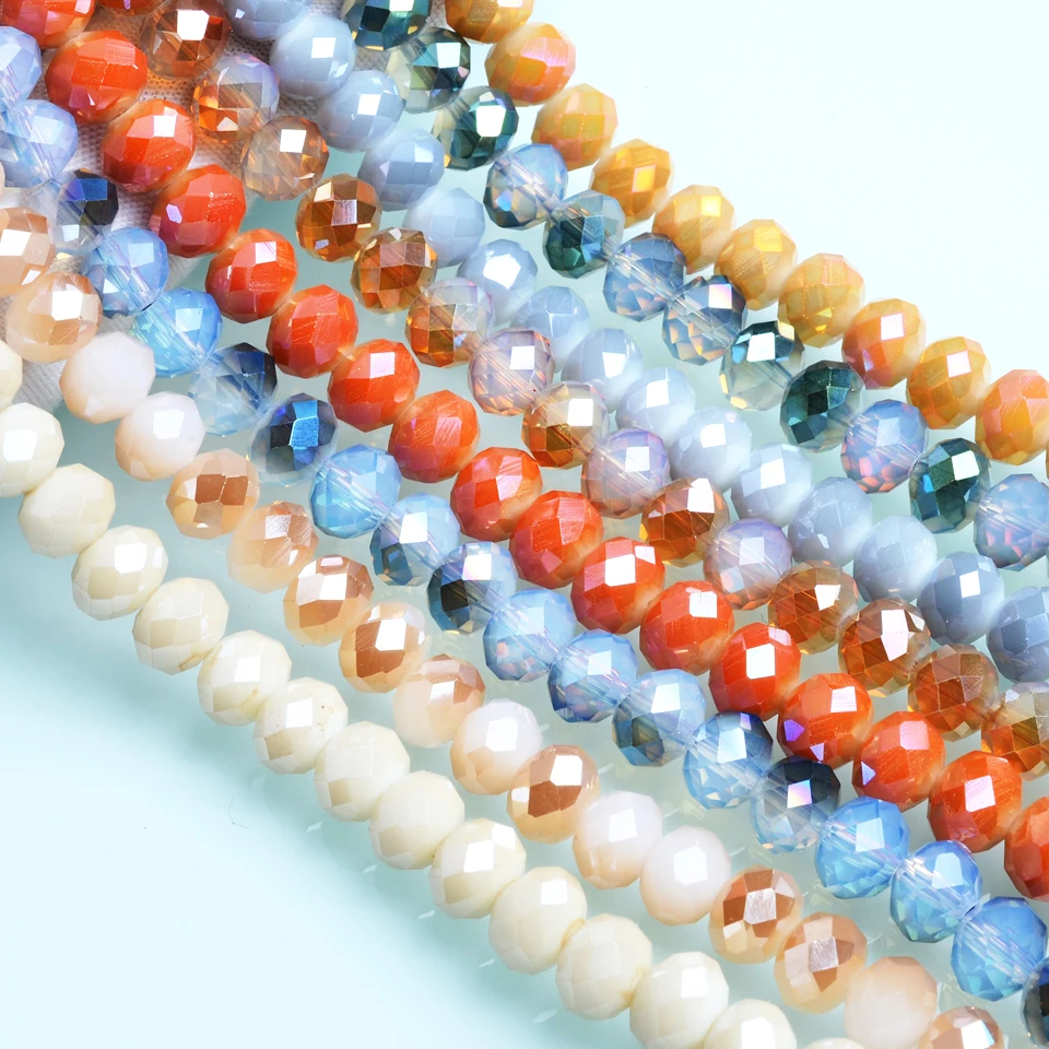 JuleeCrystal 8mm Colorful Glass Beads for Jewelry Making Faceted Glass Beads Wholesale