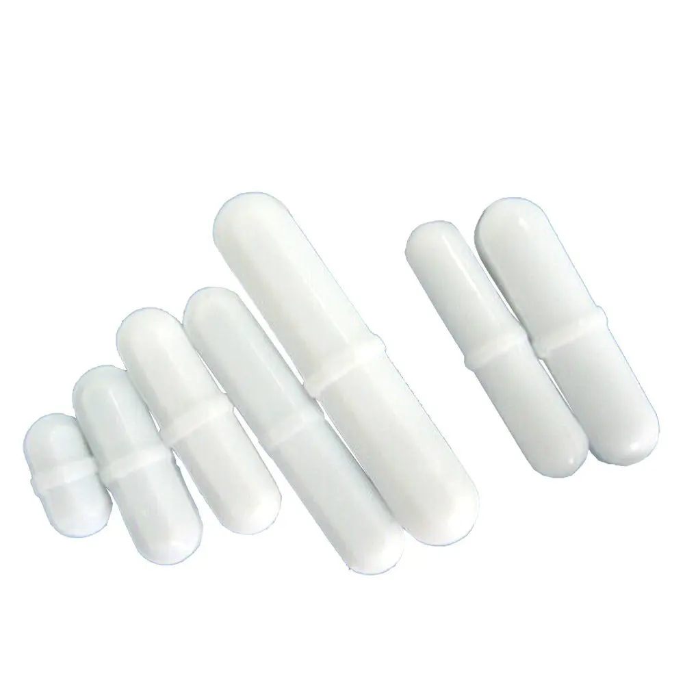 

7pcs Octagon PTFE Magnetic Stirrer Mixer Stir Bars with pivot ring White Color