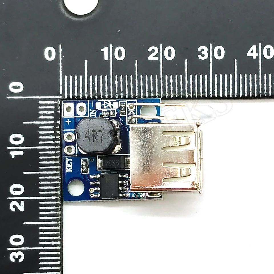 미니 DC-DC 2.6V-5.5V 3.3V3.7V ~ 5V 2A USB 출력 충전기 배터리 표시기가있는 비 절연 부스트 모듈