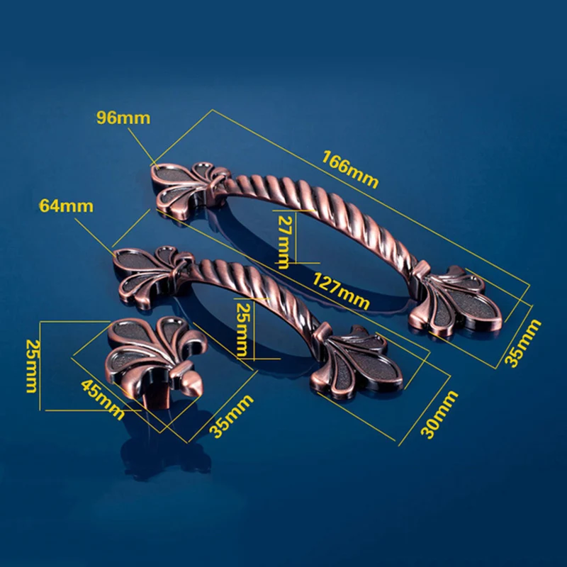 2 stuks Antieke Deurklink Meubels Knoppen en Handgrepen voor Keukenkast Kast Handvatten Kast Handvat Lade Trekt