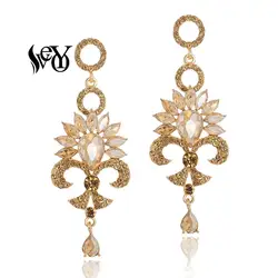 VEYO Vintage Luxury Drop Crystal Earrings for Women Fashion Jewelry New