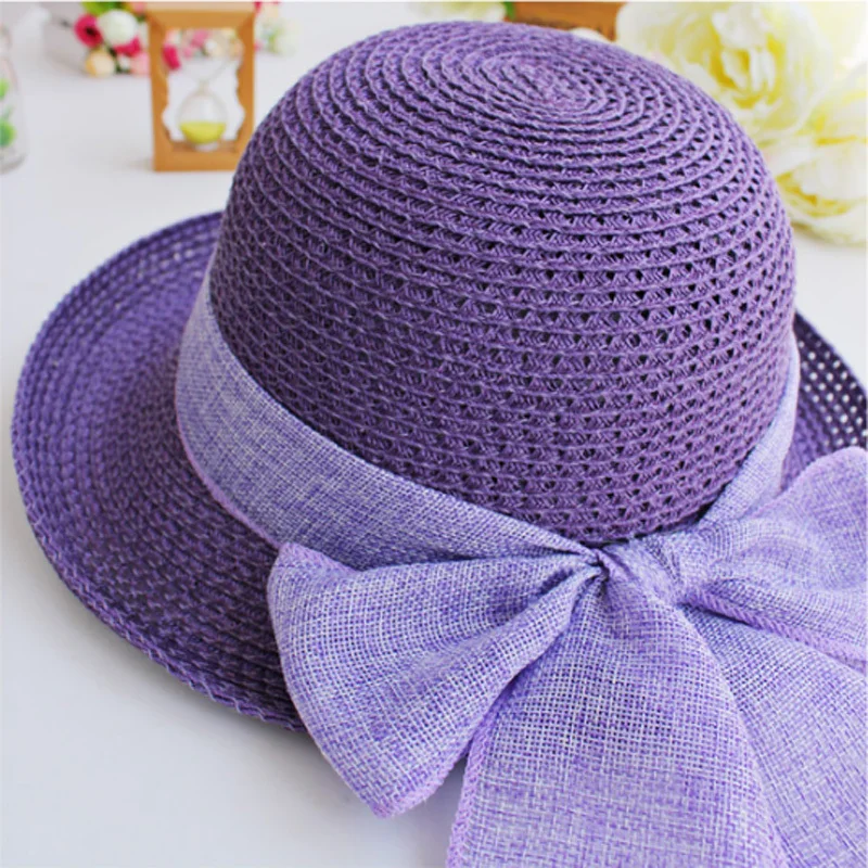 Summer Sun Hats For Women Foldable 2018 Straw Sunbonnet Wide Brim Floppy Cloche Hat Vacation Beach Style Chapeau Paille Femme