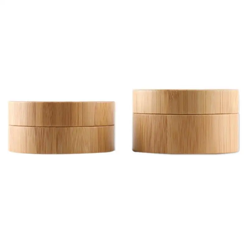 Pot à crème vide en bois de bambou 30g/50g, Portable, bricolage, incassable, boîte rechargeable, conteneur pour crème pour le visage et les cosmétiques