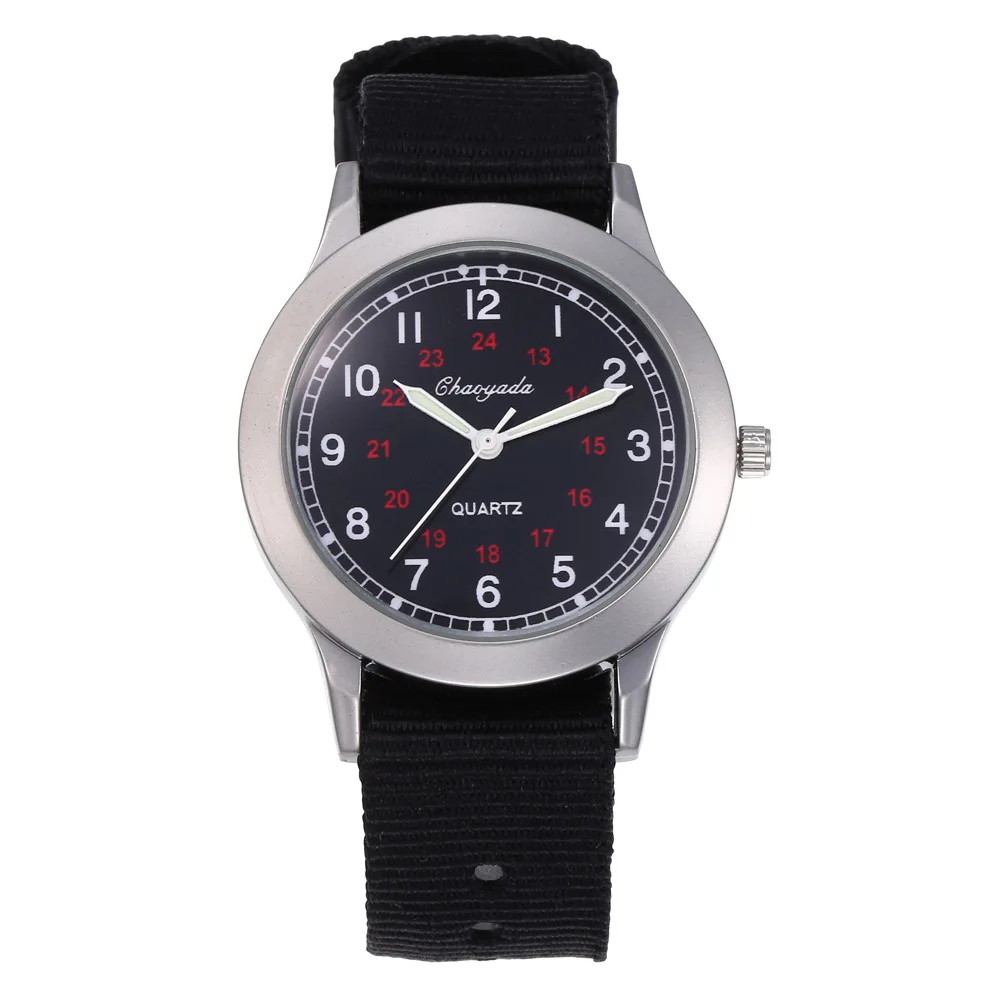 새로운 캔버스 어린이 소년 패션 시계 캐주얼 석영 조절 팔찌 선물 멋진 멋진 시계
