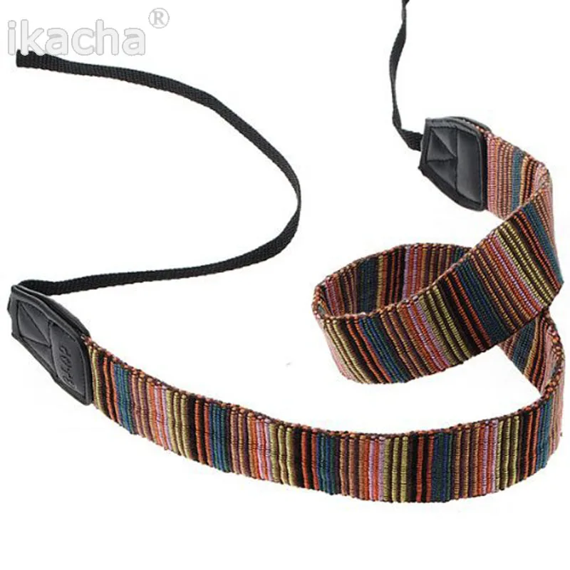 Vintage Style Stripes Neck Camera Straps Shoulder Belt Grip For DSLR For Nikon Canon Sony Pentax