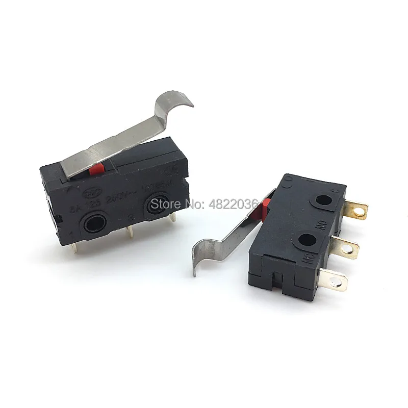 5pcs Mini Micro Limit Switch NO NC 3 Pins PCB Terminals SPDT 5A 125V 250V Roller Arc lever Snap Action Push Micro Switch
