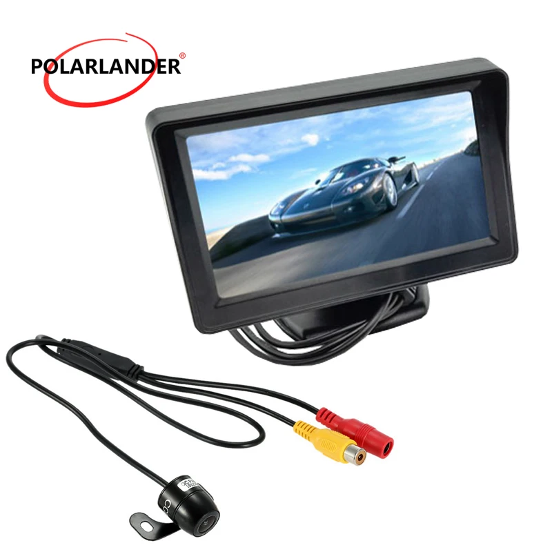 

[High Quality] Wireless Video Transmit + Mini Camera 4.3 Inch TFT LCD Monitor with 2 way AV input