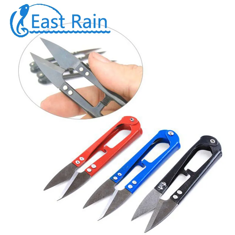 East Rain High Carbon Stainless Steel U-shaped Scissors for Freshwater Saltwater Fishing Free Shipping