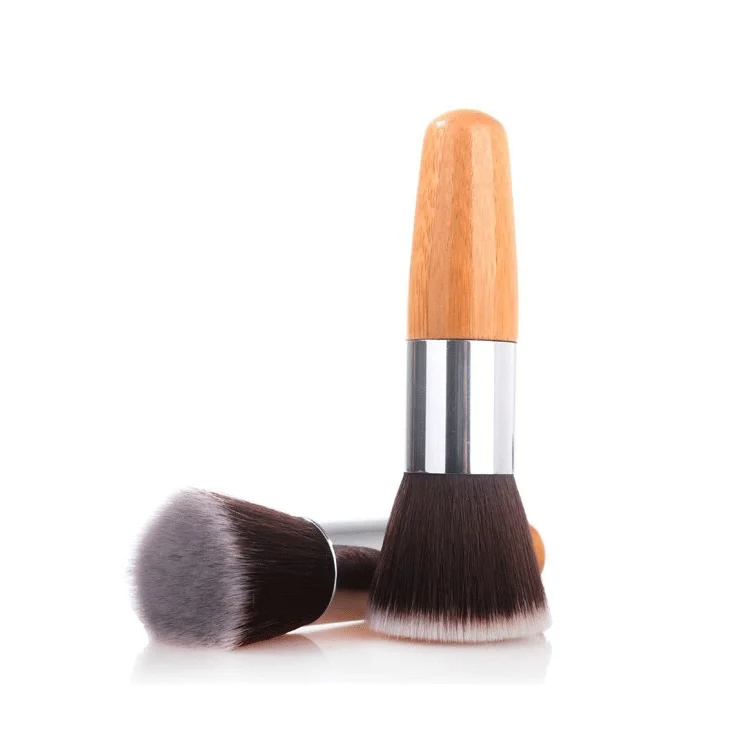 Bamboo Handle Foundation Brush Soft Synthetic Hair Blush Professional Makeup Accessories for Blush 100pcs/lot DHL Free