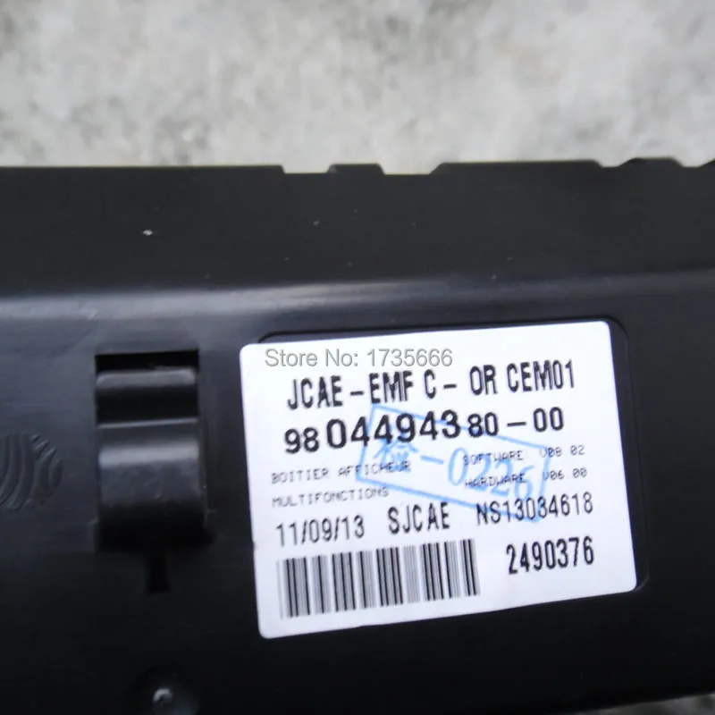 For Peugeot For Citroen Red light Screen Monitor Support air conditioning display USB optional English & French 6 pin