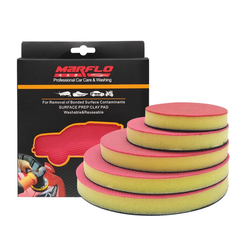 Magic Clay Bar Pad Paint Care Car Washer Sponges Cleaning Marflo Paint Detailing Before Sponge Polishing Wax 6 5 4 3 inch