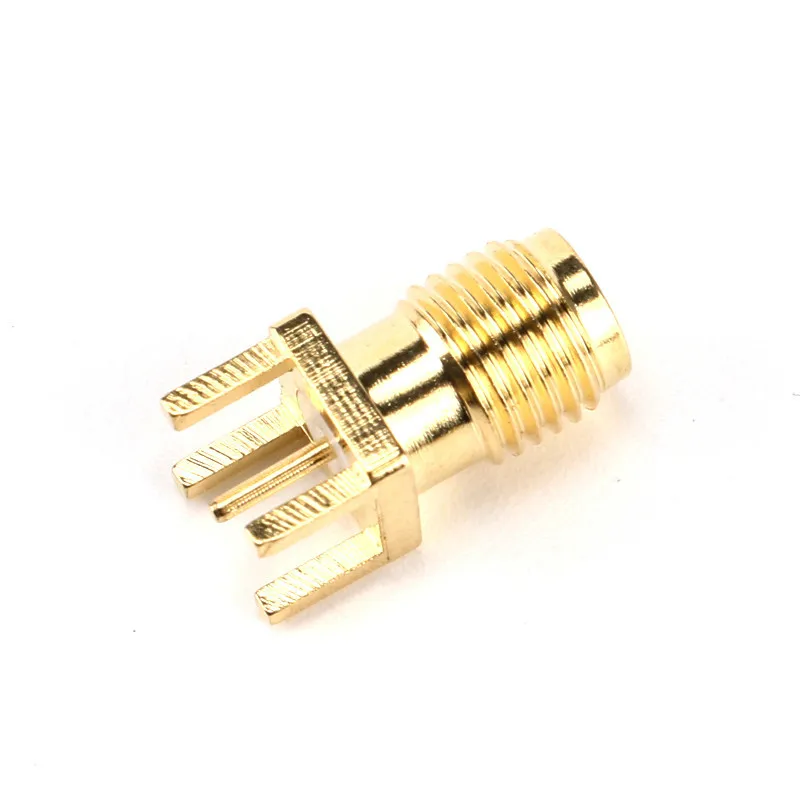 10Pcs/2pc SMA Female Jack Solder Nut Edge PCB Clip Straight Mount Gold Plated RF Connector Receptacle Solder 2/5/10Pcs