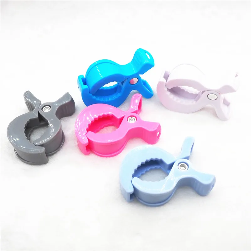 Chenkai 1pc Plastic Dummy Pacifier Hook Clips DIY Baby shower Teether Toy Attach to Car seat handles Stroller playpen bars