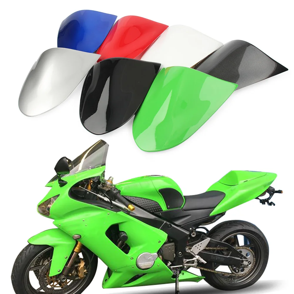 ZX6R Motorcycle Rear Pillion Passenger Cowl Seat Back ABS Plastic Cover Fairing Parts For Kawasaki Ninja ZX-6R 2005 2006