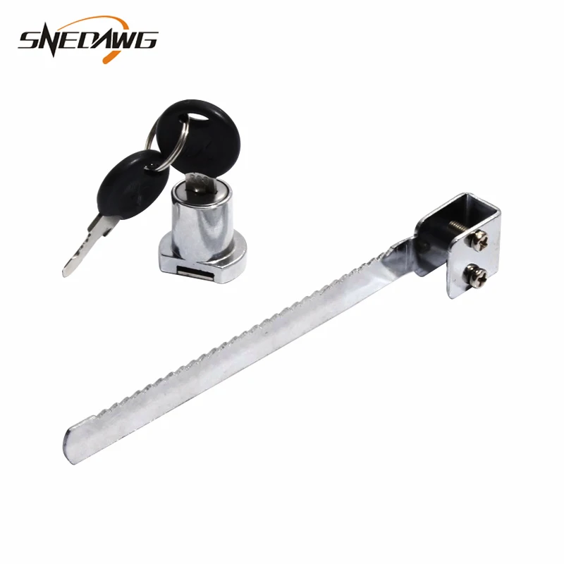 328# Glass Door Lock Zinc Alloy Sliding Glass Door Lock Fit 5-8mm Thickness Glass Cabinet Lock for Showcase Display