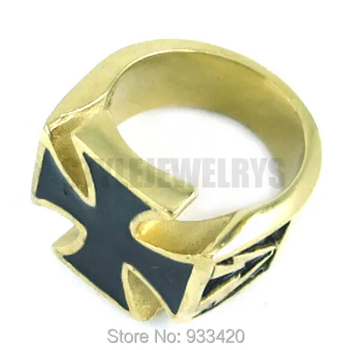 Cross Ring Stainless Steel Jewelry Punk Classic Cross Lightning Motor Biker Mens Ring Wholesale 125B view 5