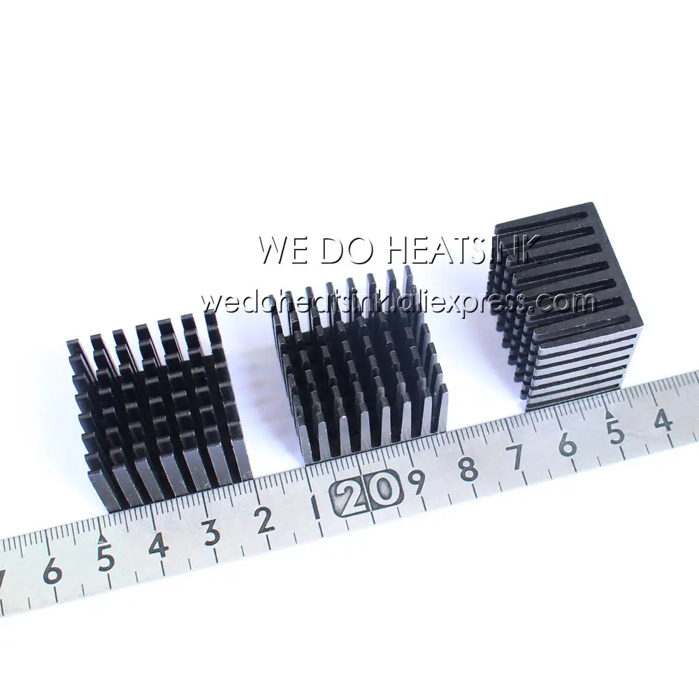 WE DO HEATSINK 10pcs 28x28x20mm Cheap CPU Aluminum Heatsink Radiators For Sale Black Anodized