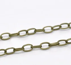 Lovely 10M Bronze Tone Link-Opened Cable Chains 6.5x4mm (B13394)