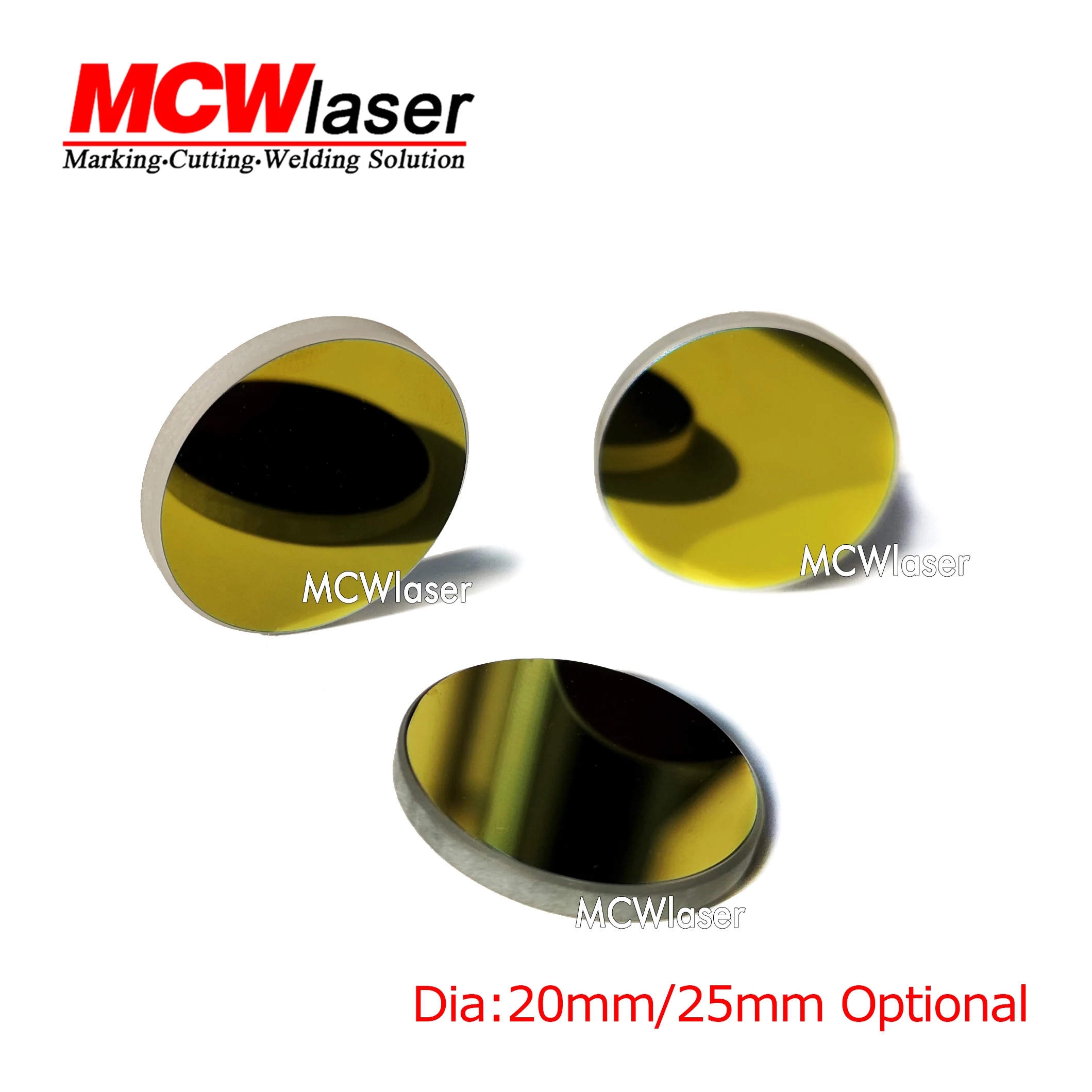 

3pcs Dia 25mm K9 Gold-Coated Reflection Mirror Reflector CO2 Laser Engraving Engraver Cutter K40