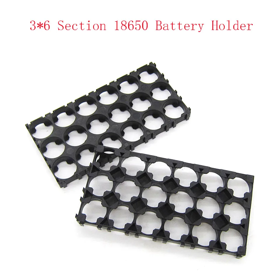 3*6 Cell 18650 Batteries Spacer Radiating Shell Plastic Heat 18650 Holder Bracket 18650 Battery Holder