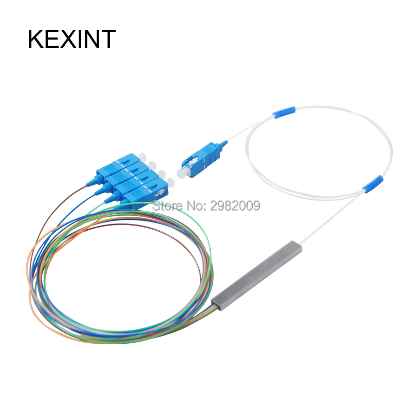 

KEXINT Fiber Optic PLC Splitter 1x4 mini Module 0.9 1m with Connector SC UPC / 10pieces